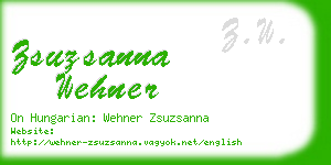 zsuzsanna wehner business card